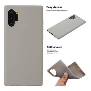 Soft Matte Silicone Phone Cover for Samsung Galaxy Note 10+ (6.75 inch) / Note10 Plus - Gray