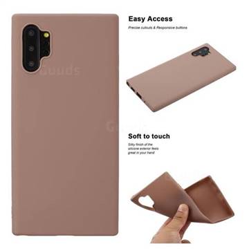 Soft Matte Silicone Phone Cover for Samsung Galaxy Note 10+ (6.75 inch) / Note10 Plus - Khaki