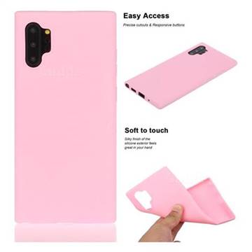 Soft Matte Silicone Phone Cover for Samsung Galaxy Note 10+ (6.75 inch) / Note10 Plus - Rose Red