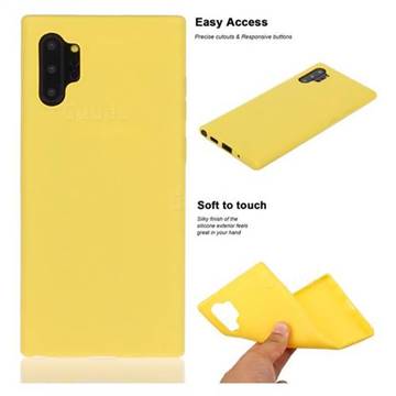 Soft Matte Silicone Phone Cover for Samsung Galaxy Note 10+ (6.75 inch) / Note10 Plus - Yellow