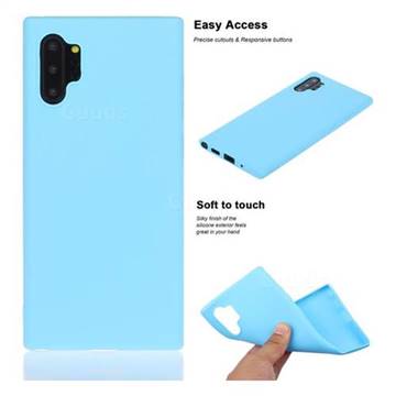 Soft Matte Silicone Phone Cover for Samsung Galaxy Note 10+ (6.75 inch) / Note10 Plus - Sky Blue