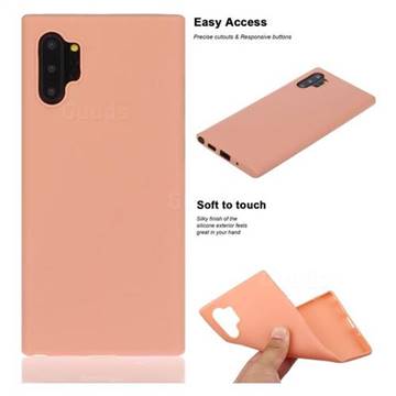 Soft Matte Silicone Phone Cover for Samsung Galaxy Note 10+ (6.75 inch) / Note10 Plus - Coral Orange