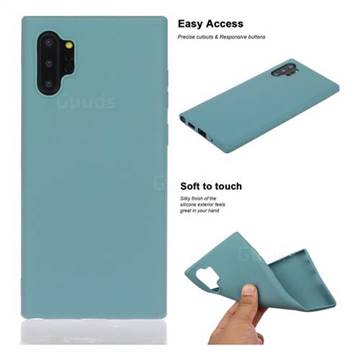 Soft Matte Silicone Phone Cover for Samsung Galaxy Note 10+ (6.75 inch) / Note10 Plus - Lake Blue