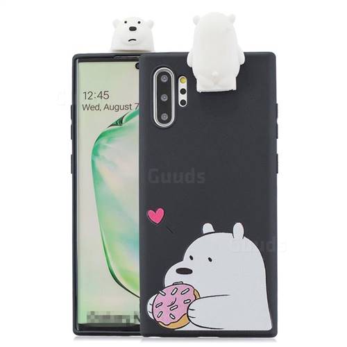 Big White Bear Soft 3D Climbing Doll Stand Soft Case for Samsung Galaxy Note 10 Pro (6.75 inch) / Note 10+