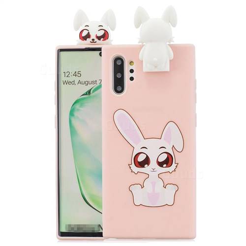 Cute Rabbit Soft 3D Climbing Doll Stand Soft Case for Samsung Galaxy Note 10 Pro (6.75 inch) / Note 10+