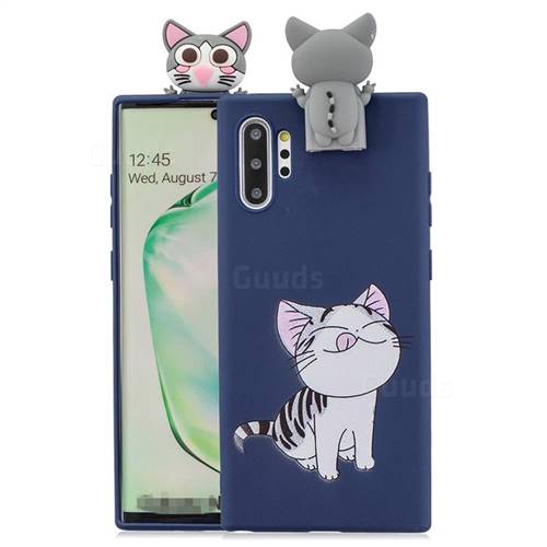 Grinning Cat Soft 3D Climbing Doll Stand Soft Case for Samsung Galaxy Note 10 Pro (6.75 inch) / Note 10+