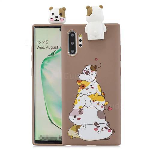 Hamster Family Soft 3D Climbing Doll Stand Soft Case for Samsung Galaxy Note 10 Pro (6.75 inch) / Note 10+
