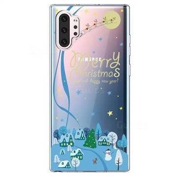 Ice Snow Town Xmas Super Clear Soft Back Cover for Samsung Galaxy Note 10 Pro (6.75 inch) / Note 10+