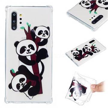 Three Pandas Anti-fall Clear Varnish Soft TPU Back Cover for Samsung Galaxy Note 10 Plus (6.75 inch) / Note 10+
