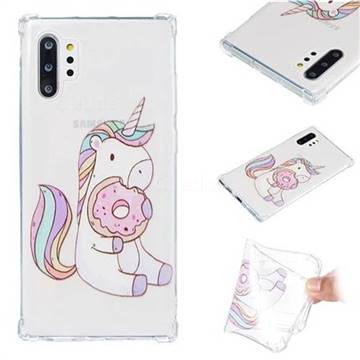 Donut Unicorn Anti-fall Clear Varnish Soft TPU Back Cover for Samsung Galaxy Note 10 Plus (6.75 inch) / Note 10+