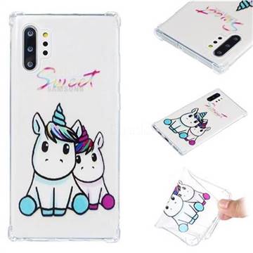 Sweet Unicorn Anti-fall Clear Varnish Soft TPU Back Cover for Samsung Galaxy Note 10 Plus (6.75 inch) / Note 10+