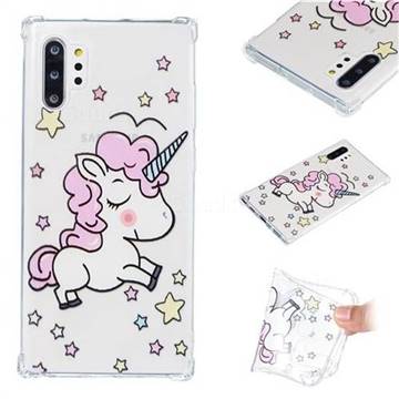 Star Unicorn Anti-fall Clear Varnish Soft TPU Back Cover for Samsung Galaxy Note 10 Plus (6.75 inch) / Note 10+