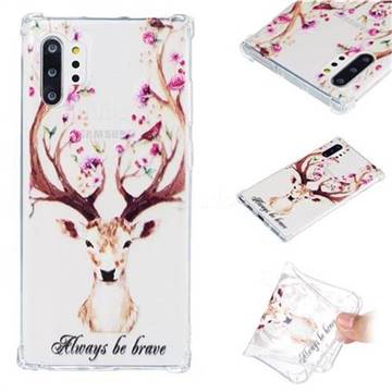 Always be Brave Anti-fall Clear Varnish Soft TPU Back Cover for Samsung Galaxy Note 10 Plus (6.75 inch) / Note 10+
