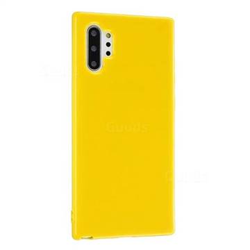 2mm Candy Soft Silicone Phone Case Cover for Samsung Galaxy Note 10 Pro (6.75 inch) / Note 10+ - Yellow