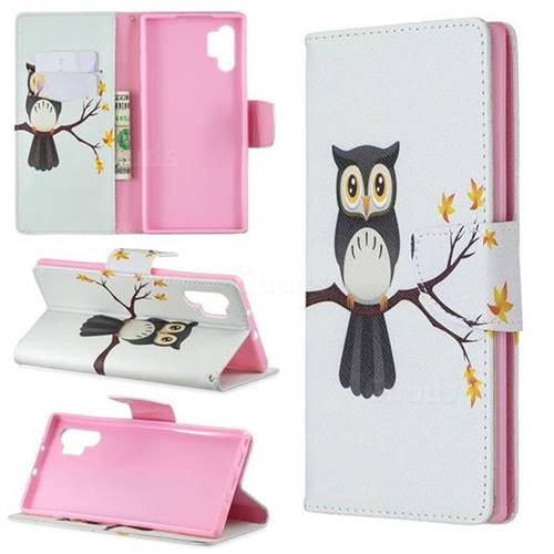 Owl on Tree Leather Wallet Case for Samsung Galaxy Note 10+ (6.75 inch) / Note10 Plus