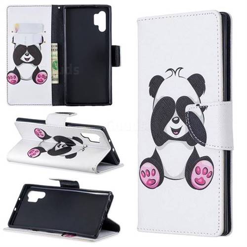 Lovely Panda Leather Wallet Case for Samsung Galaxy Note 10+ (6.75 inch) / Note10 Plus