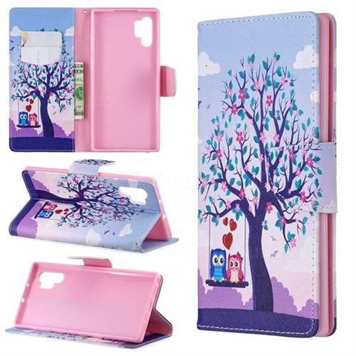 Tree and Owls Leather Wallet Case for Samsung Galaxy Note 10+ (6.75 inch) / Note10 Plus
