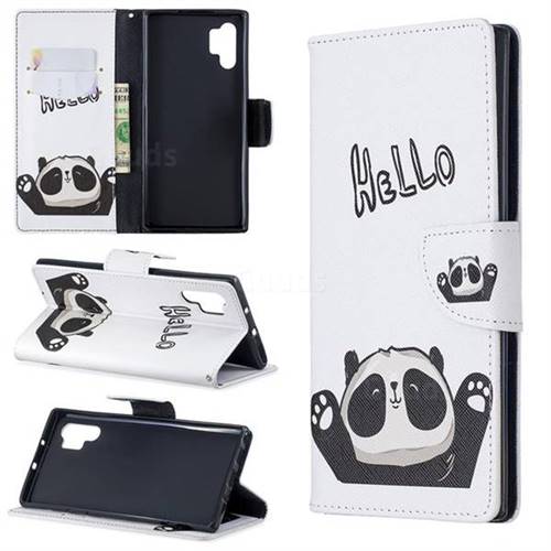 Hello Panda Leather Wallet Case for Samsung Galaxy Note 10+ (6.75 inch) / Note10 Plus