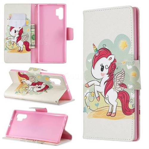 Cloud Star Unicorn Leather Wallet Case for Samsung Galaxy Note 10+ (6.75 inch) / Note10 Plus