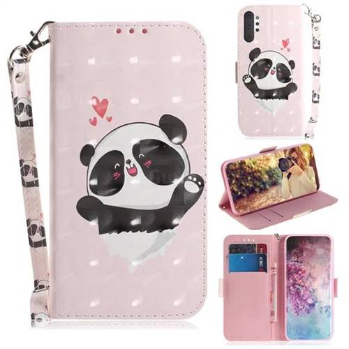 Heart Cat 3D Painted Leather Wallet Phone Case for Samsung Galaxy Note 10+ (6.75 inch) / Note10 Plus