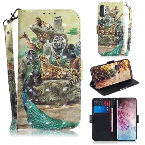 Beast Zoo 3D Painted Leather Wallet Phone Case for Samsung Galaxy Note 10+ (6.75 inch) / Note10 Plus