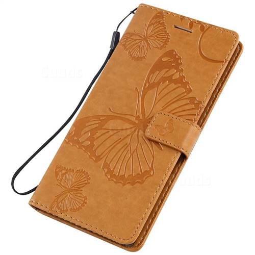 Embossing 3D Butterfly Leather Wallet Case for Samsung Galaxy Note 10 ...