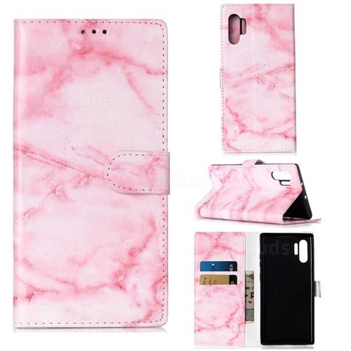 Pink Marble PU Leather Wallet Case for Samsung Galaxy Note 10+ (6.75 inch) / Note10 Plus