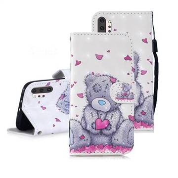 Love Panda 3D Painted Leather Wallet Phone Case for Samsung Galaxy Note 10+ (6.75 inch) / Note10 Plus