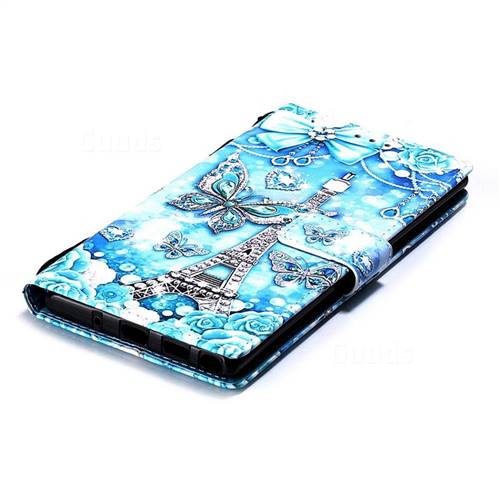 Tower Butterfly Matte Leather Wallet Phone Case for Samsung Galaxy Note ...