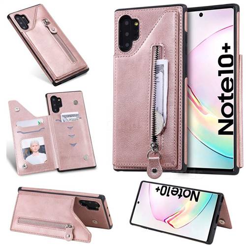 Retro Buckle Zipper Anti-fall Leather Phone Back Cover for Samsung
