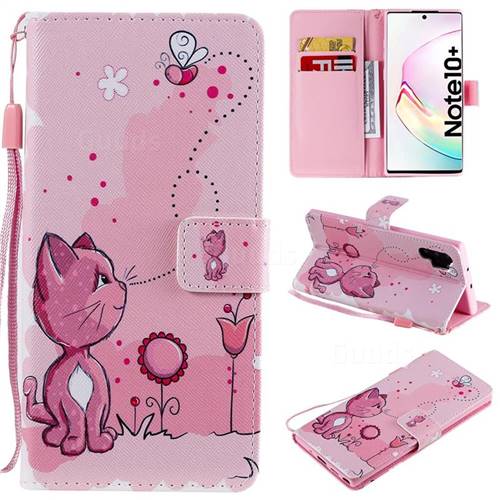 Cats and Bees PU Leather Wallet Case for Samsung Galaxy Note 10+ (6.75 inch) / Note10 Plus