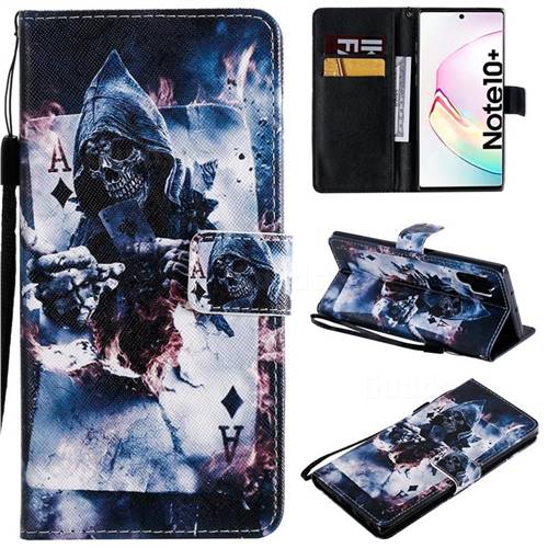 Skull Magician PU Leather Wallet Case for Samsung Galaxy Note 10+ (6.75 inch) / Note10 Plus