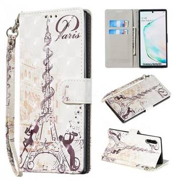 Tower Couple 3D Painted Leather Wallet Phone Case for Samsung Galaxy Note 10 Pro (6.75 inch) / Note 10+