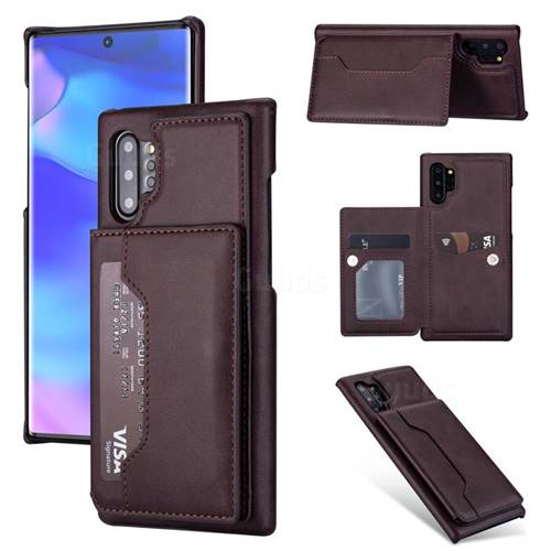 Luxury Magnetic Double Buckle Leather Phone Case for Samsung Galaxy Note 10 Pro (6.75 inch) / Note 10+ - Purple