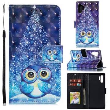 Stage Owl 3D Painted Leather Phone Wallet Case for Samsung Galaxy Note 10 Pro (6.75 inch) / Note 10+