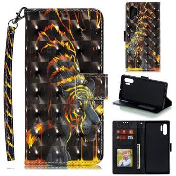 Tiger Totem 3D Painted Leather Phone Wallet Case for Samsung Galaxy Note 10 Pro (6.75 inch) / Note 10+