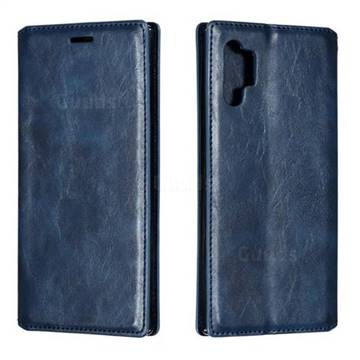 Retro Slim Magnetic Crazy Horse PU Leather Wallet Case for Samsung Galaxy Note 10 Pro (6.75 inch) / Note 10+ - Blue