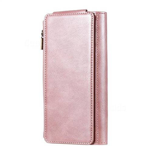 Retro Multifunction Zipper Magnetic Separable Leather Phone Case Cover ...