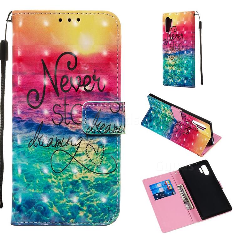 Colorful Dream Catcher 3D Painted Leather Wallet Case for Samsung Galaxy Note 10 Pro (6.75 inch) / Note 10+