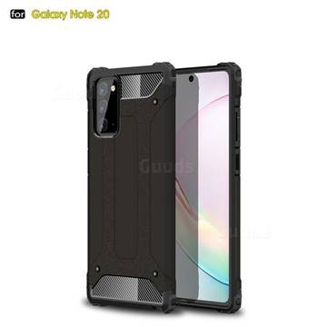 King Kong Armor Premium Shockproof Dual Layer Rugged Hard Cover for Samsung Galaxy Note 20 - Black Gold