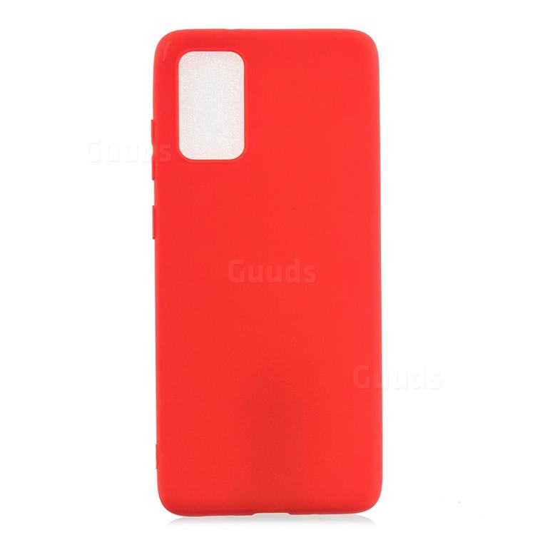 Candy Soft Silicone Protective Phone Case for Samsung Galaxy Note 20 - Red