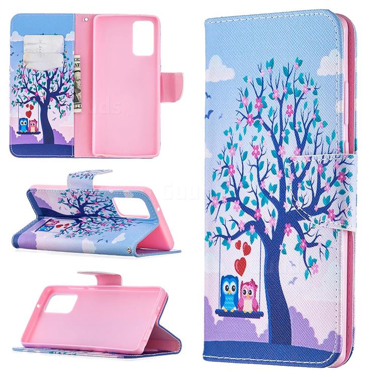 Tree and Owls Leather Wallet Case for Samsung Galaxy Note 20