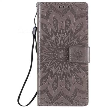 Embossing Sunflower Leather Wallet Case for Samsung Galaxy J7