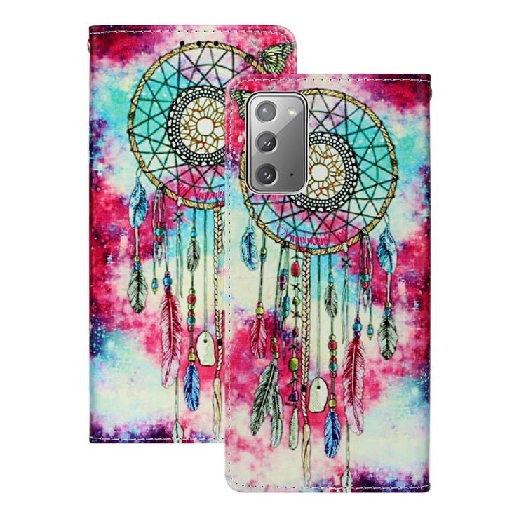 Butterfly Chimes PU Leather Wallet Case for Samsung Galaxy Note 20