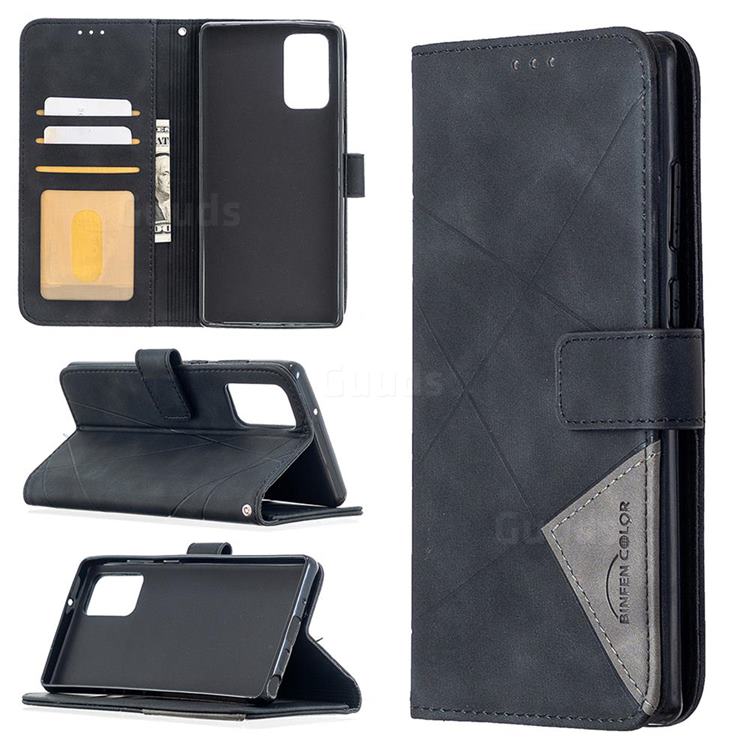 Binfen Color BF05 Prismatic Slim Wallet Flip Cover for Samsung Galaxy Note 20 - Black