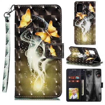Dream Butterfly 3D Painted Leather Phone Wallet Case for Samsung Galaxy Note 20