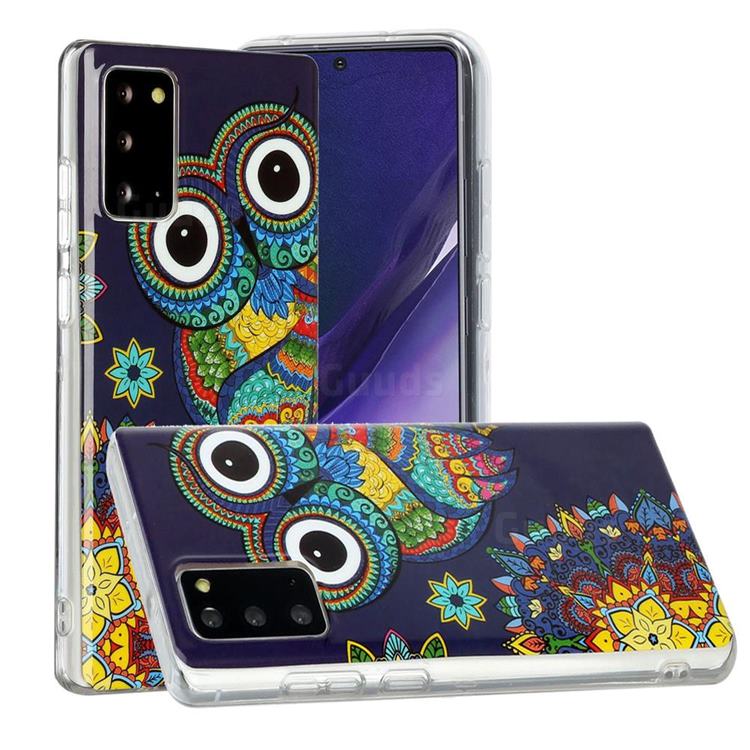 Tribe Owl Noctilucent Soft TPU Back Cover for Samsung Galaxy Note 20