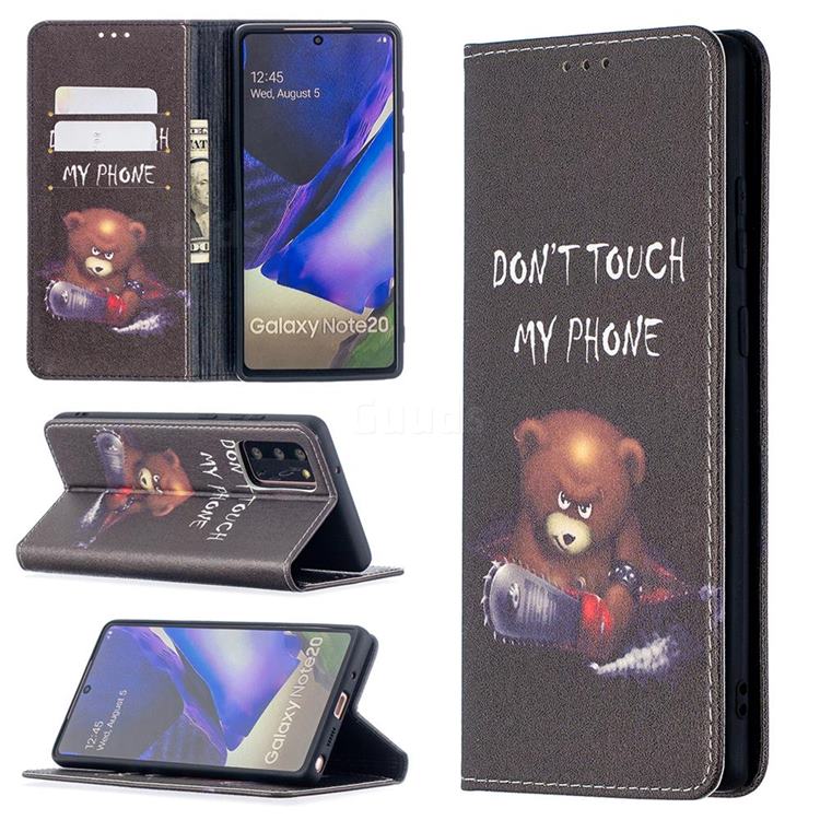 Chainsaw Bear Slim Magnetic Attraction Wallet Flip Cover for Samsung Galaxy Note 20