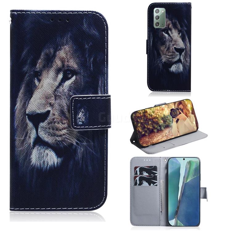 Lion Face PU Leather Wallet Case for Samsung Galaxy Note 20
