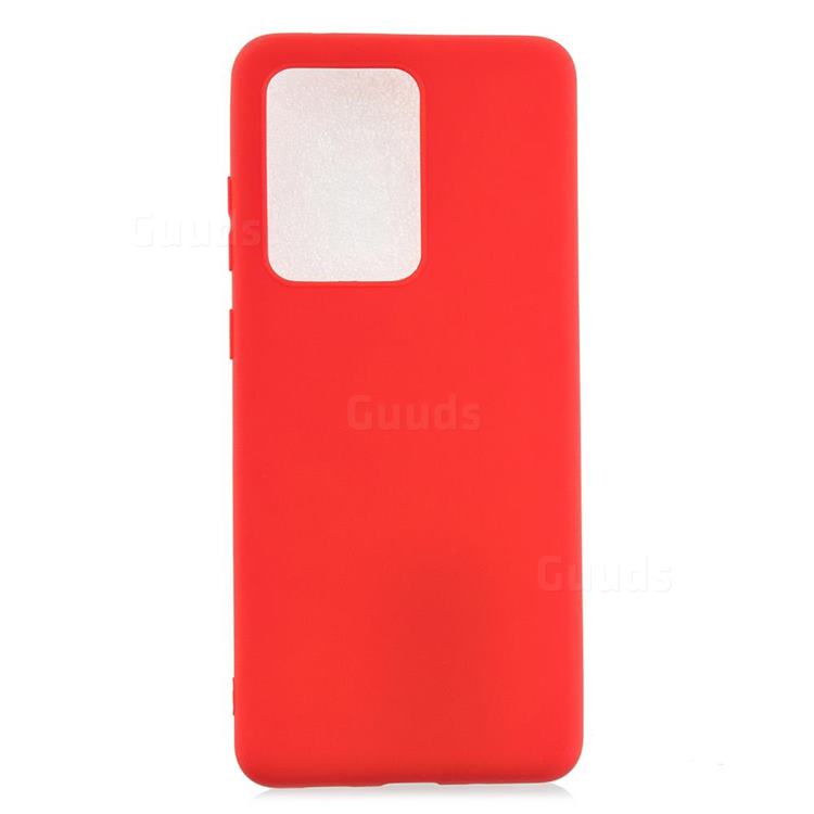 Candy Soft Silicone Protective Phone Case for Samsung Galaxy Note 20 Ultra - Red